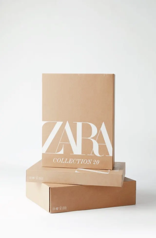 zara packaging, minimal, luxury, light