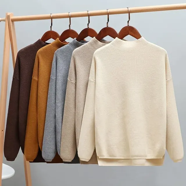 Winter Oversized Turtleneck Sweater, minimal, photographic, light