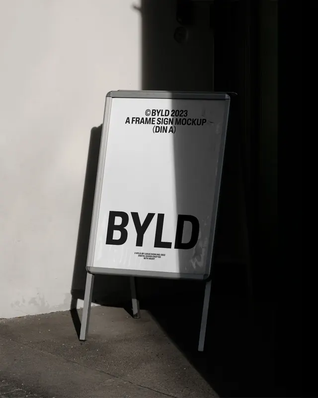 A Frame Sign 03 Mockup 02, photographic, minimal, light