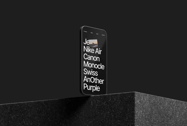 FFMinimal Framer template mockup, minimal, dark-mode, dark