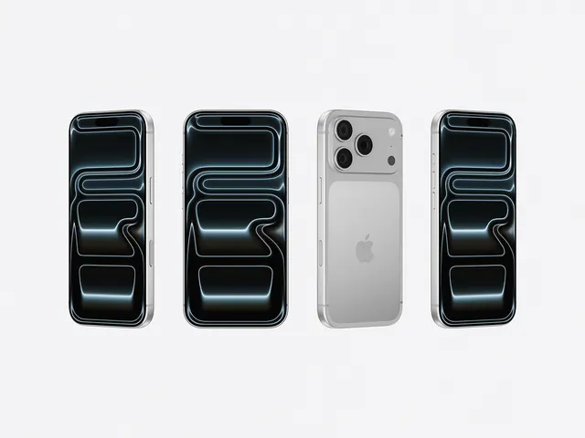 iPhone 17 Pro Silver Mockup, minimal, luxury, light