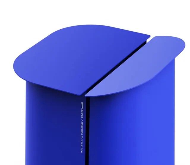 With stool, minimal, geometric, cool