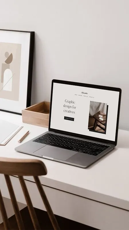Minimal editorial mockup, minimal, editorial, light