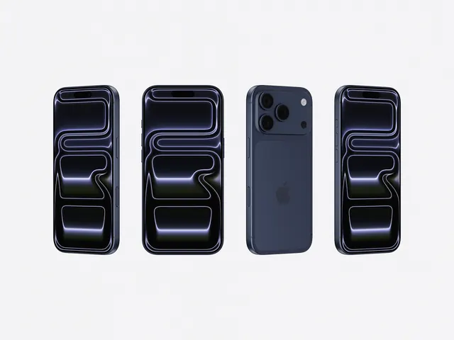iPhone 17 Pro Mockup Deep Blue, minimal, luxury, dark