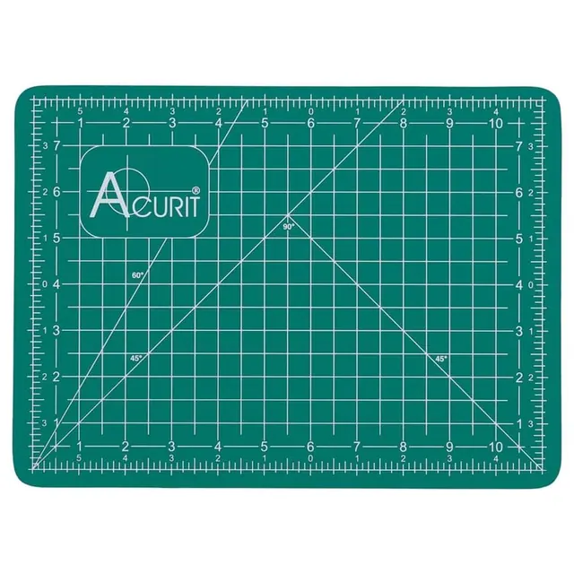 Acurit Self Healing Cutting Mat 9 x 12 in Green, technical, minimal, light