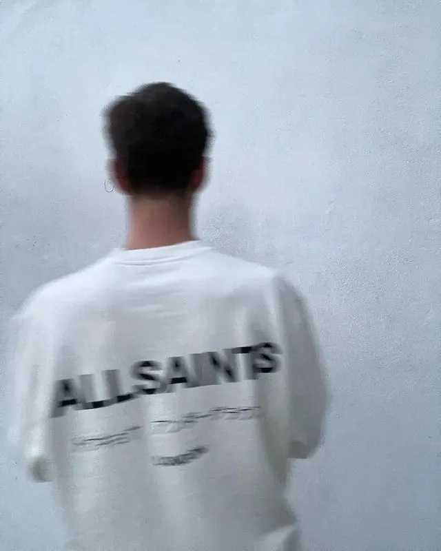 AllSaints Logo on White T-Shirt