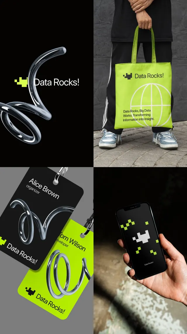 identity for IT company, dark-mode, photographic, dark