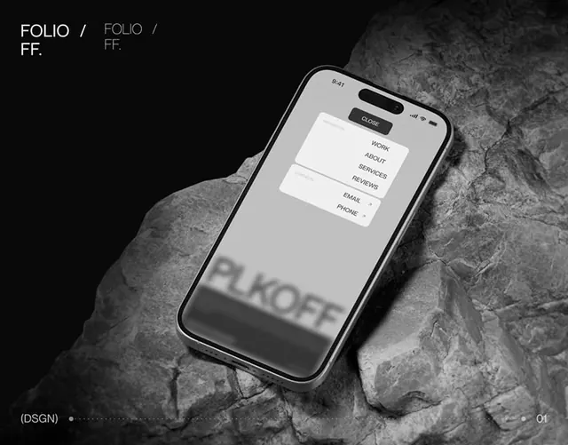 Minimal dark-mode mockup, minimal, dark-mode, dark