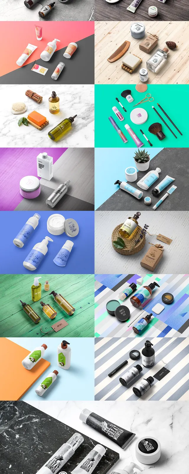 Cosmetic Packaging Branding MockUp, photographic, editorial, light