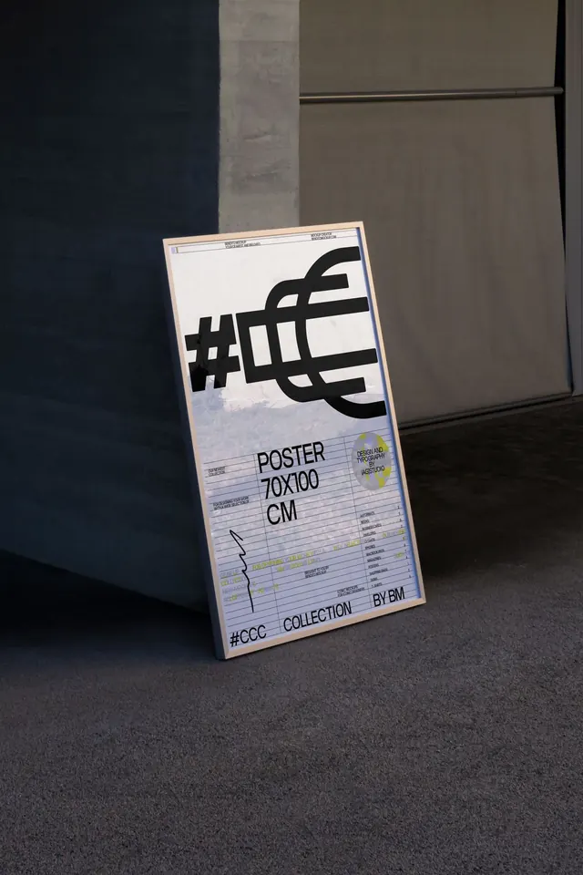 Poster #CCC01 Mockup 02, minimal, editorial, dark