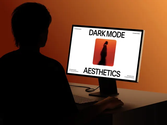 Minimal editorial mockup, minimal, editorial, dark