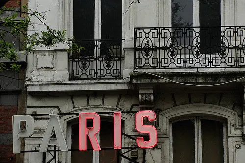 Paris Wordmark Mockup, photographic, retro, high-contrast