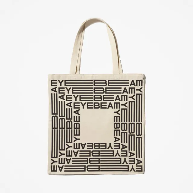 EYEBEAM nested typography tote, minimal, swiss, light