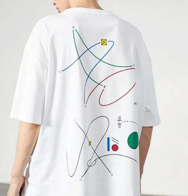 Études technical diagram tee, technical, minimal, light