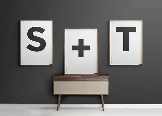 Minimalist Typographic Wall Mockup
