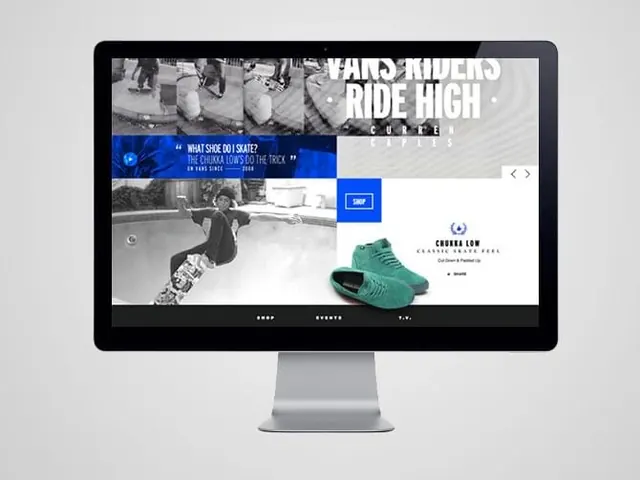 Desktop Monitor Mockup with UI Design