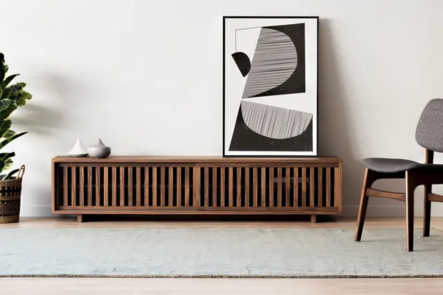 Interior Mockup with Abstract Art