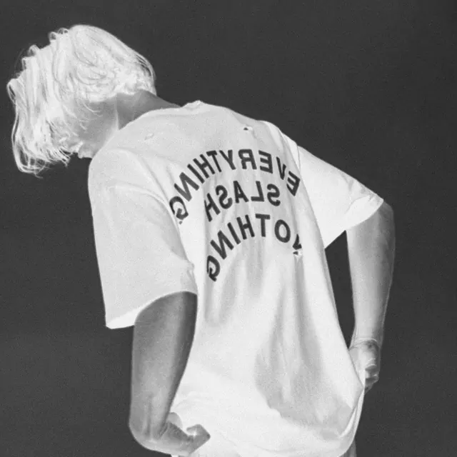 Monochrome Graphic Tee Mockup, monochrome, brutalist, monochrome