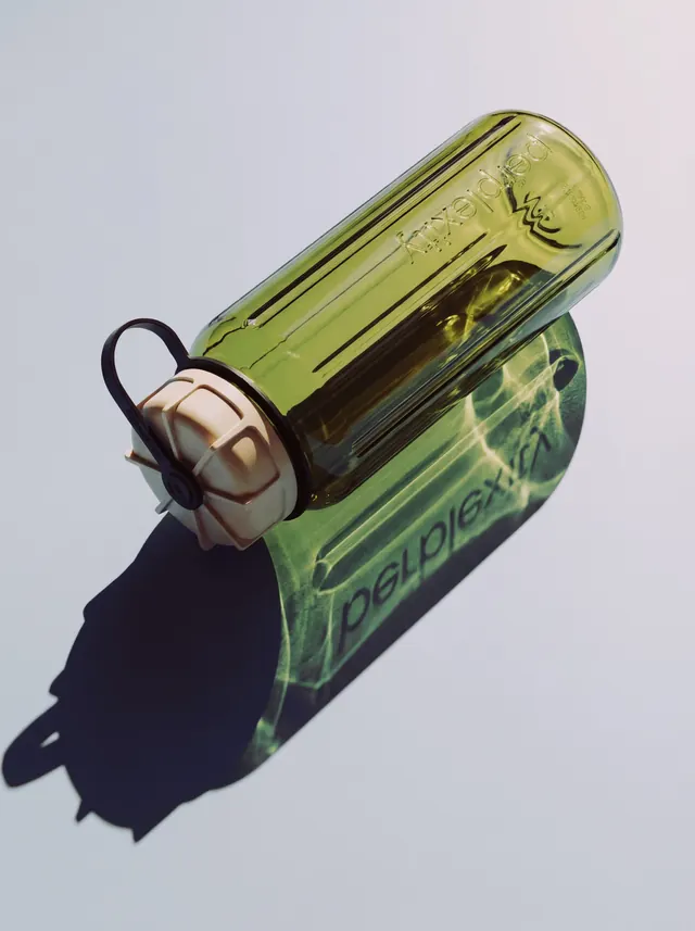 Green Beverage Bottle Mockup