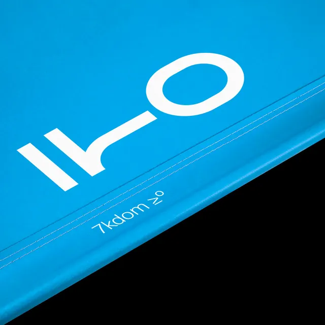 Blue Product Mockup with White Typography