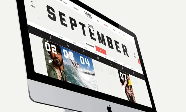 Desktop Monitor Mockup with Editorial Layout