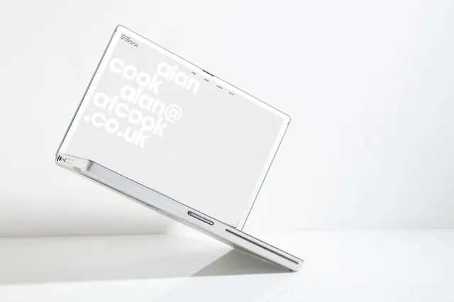 Laptop Mockup with Typography