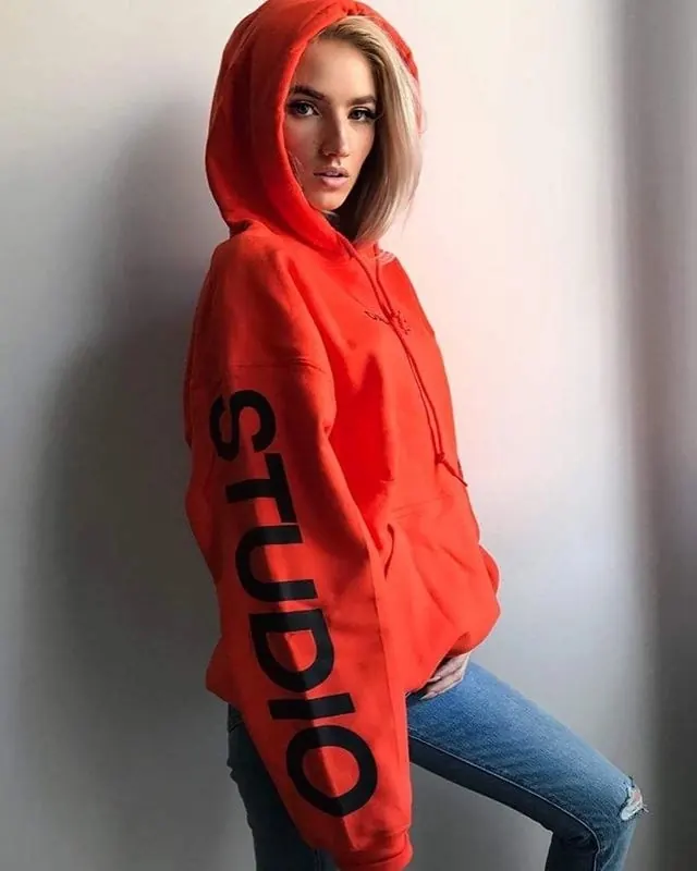 Red Studio Hoodie Mockup