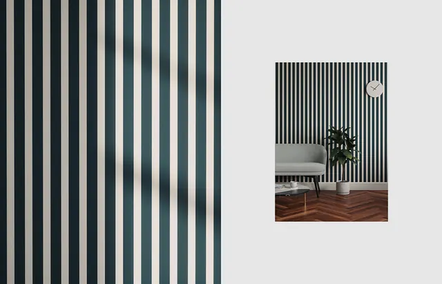 Striped Interior Mockup