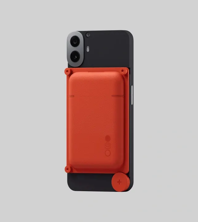 Orange Leather Phone Case Mockup