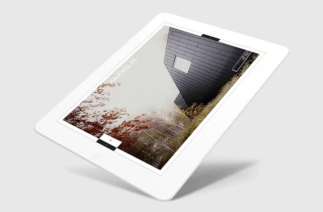 Tablet Mockup with Architectural Photography