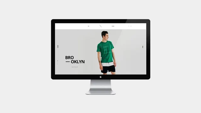 Desktop Monitor Mockup with Fashion Editorial