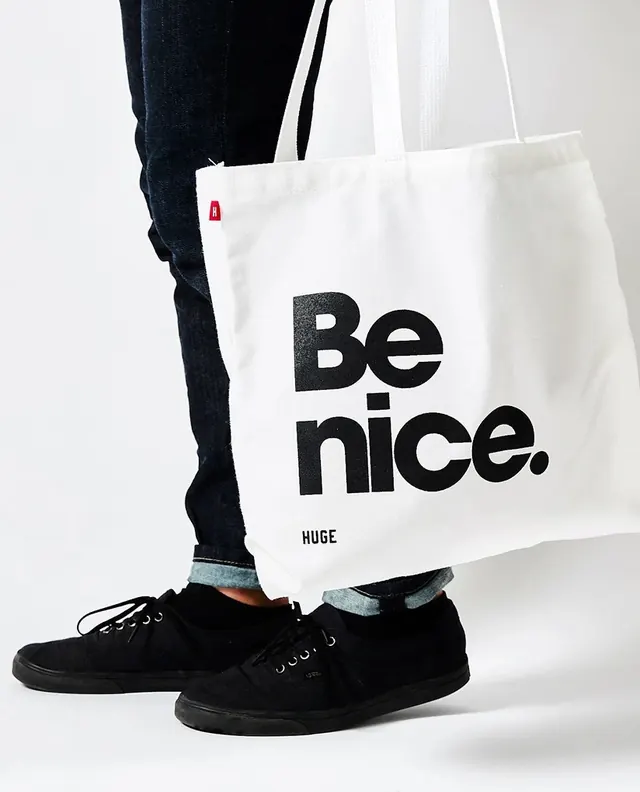 Be nice. Tote Bag Mockup
