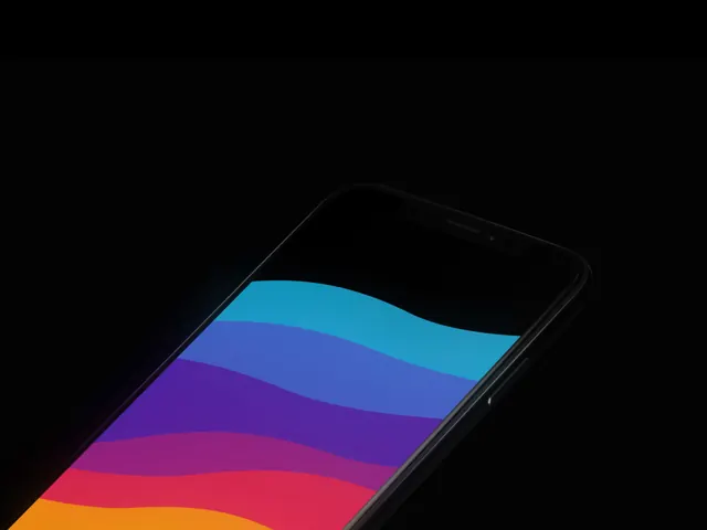 Smartphone Display with Gradient Waves