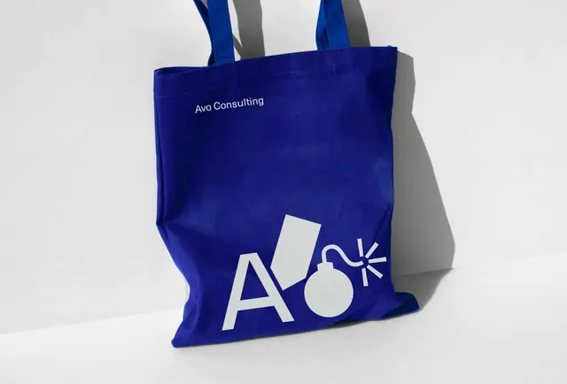 Blue Tote Bag Mockup