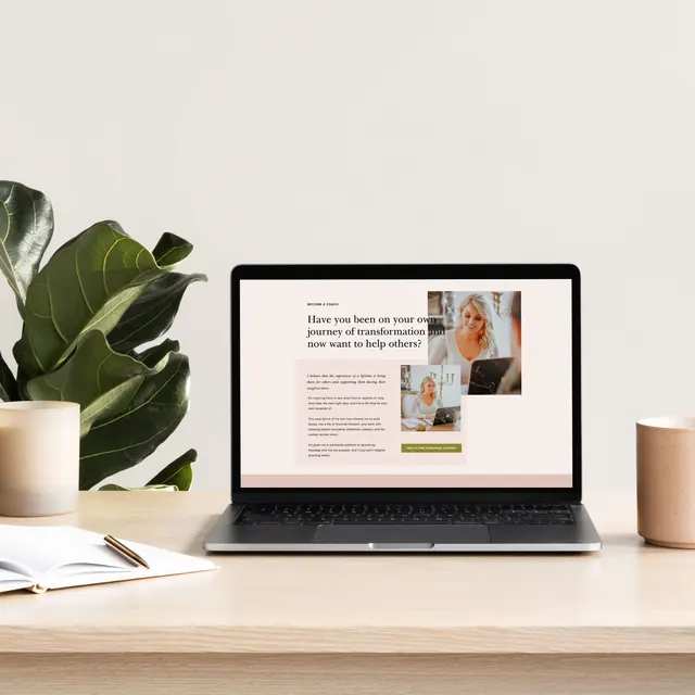Female Entrepreneur Showit Website Design, minimal, editorial, light