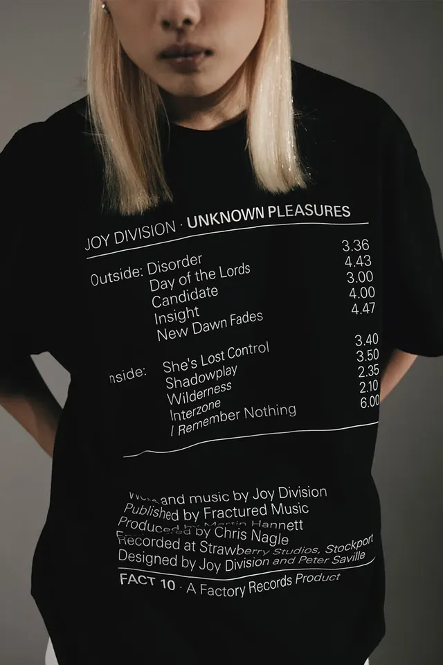 Unknown Pleasures Graphic Tee Design, minimal, brutalist, monochrome
