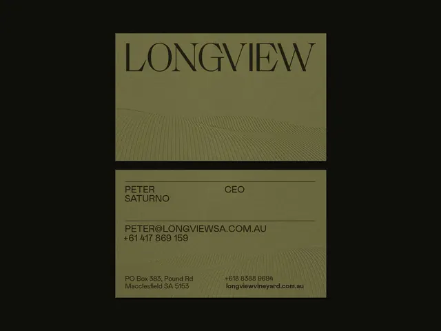 Longview Business Card Design, minimal, corporate-clean, high-contrast