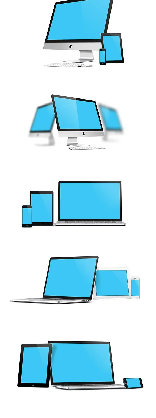 Apple Screen MockUps, minimal, photographic, light