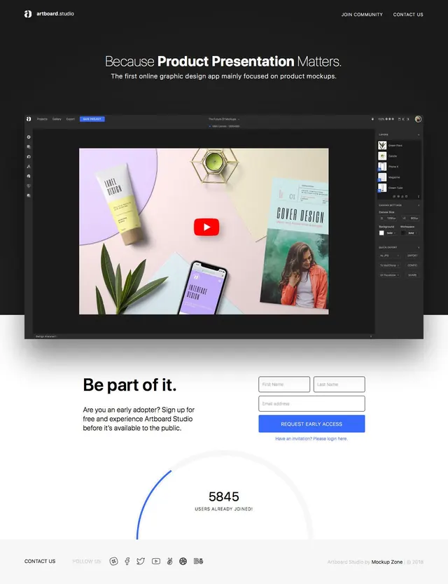 Minimal editorial mockup, minimal, editorial, dark