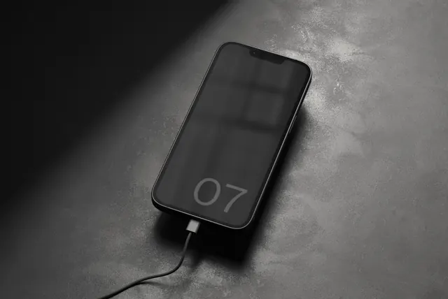 Smartphone Mockup with Cable