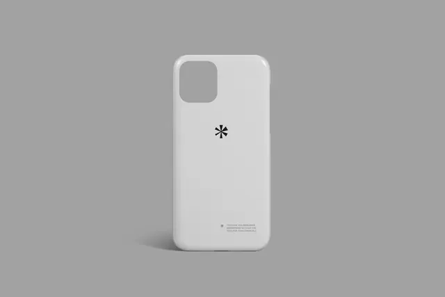 Minimal white phone case product, minimal, light-mode, light