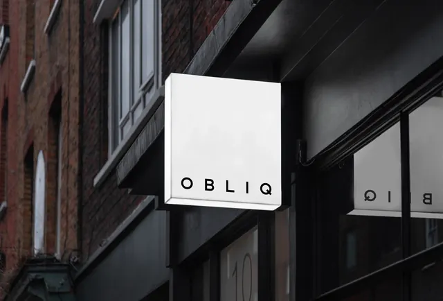 Obliq Signage Mockup