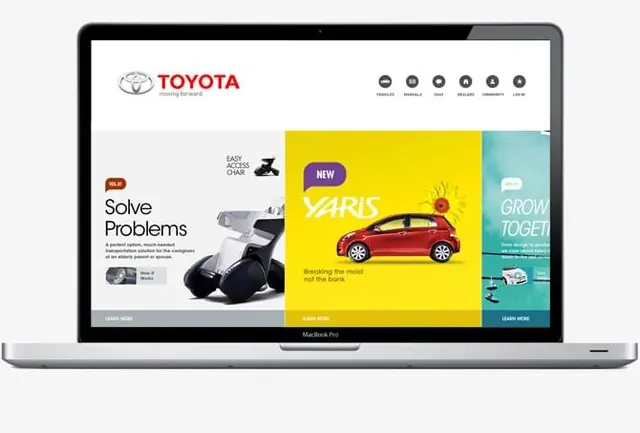 Toyota Website Mockup