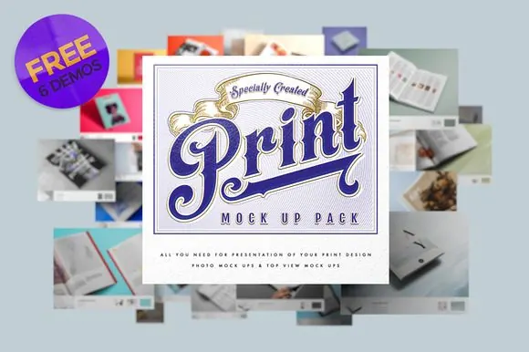 Print Mock Up Pack, editorial, photographic, light