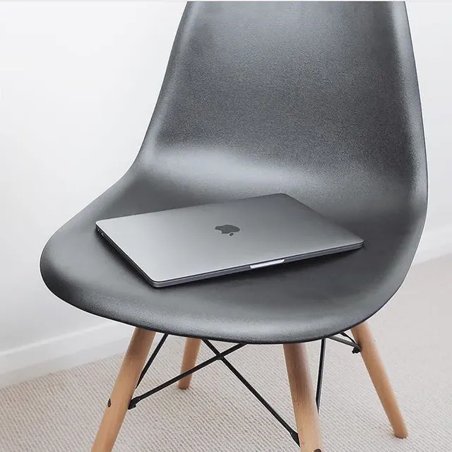 Laptop on Chair Mockup