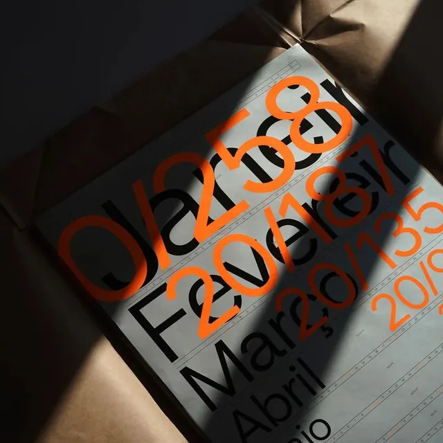 Overhead View Typography Mockup