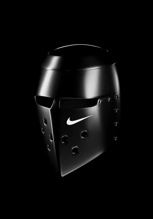 Black Hockey Helmet Mockup