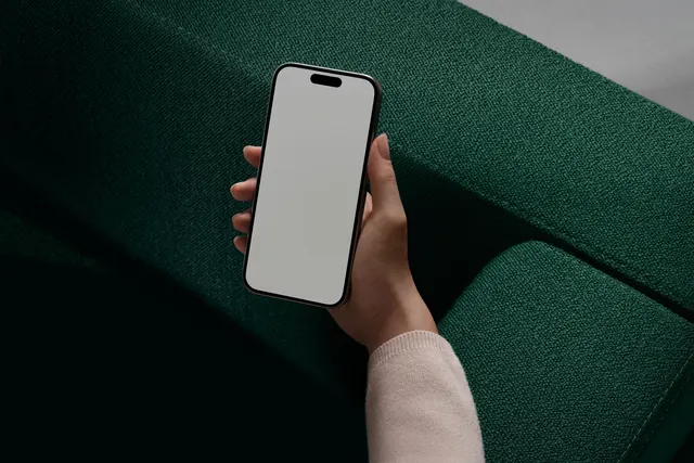 Smartphone Mockup on Textured Surface