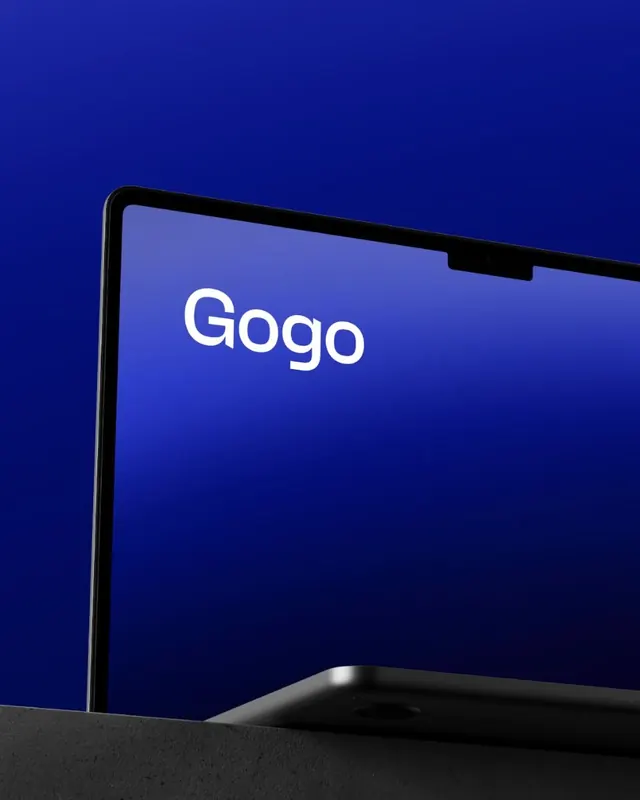 Logo design concept - Gogo., minimal, luxury, dark