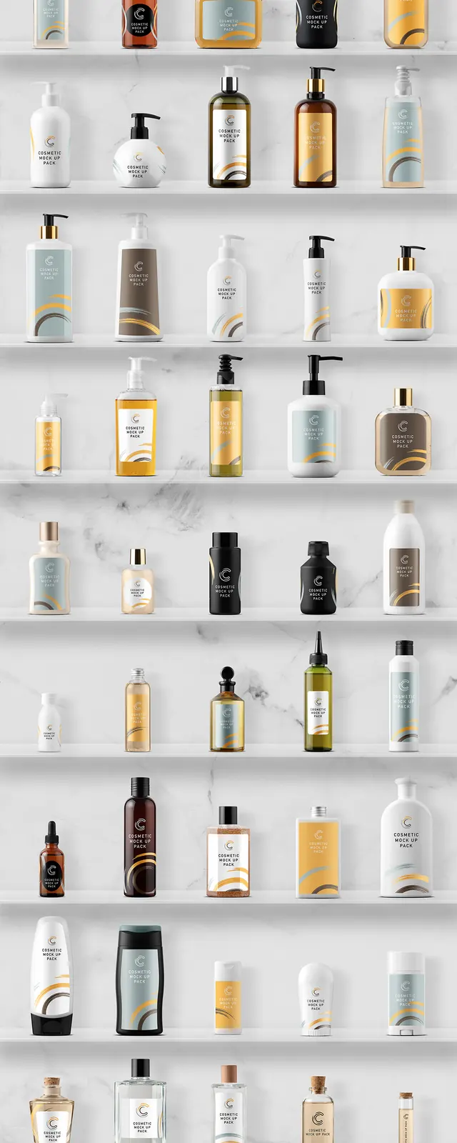 Cosmetic Packaging Branding MockUp, minimal, luxury, light